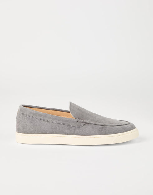 Brunello cucinelli chevron effect suede loafers